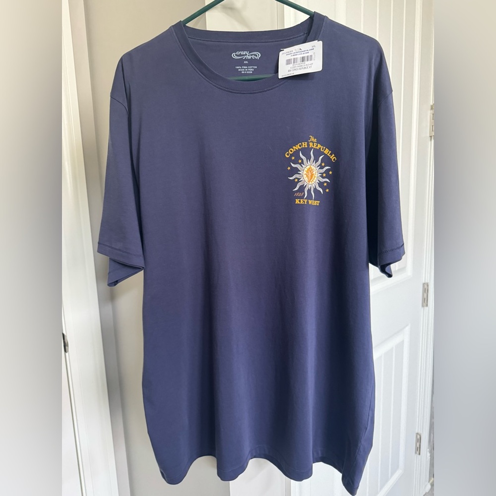 NWT Men’s Crazy Shirts Navy Blue Key West T-Shirt